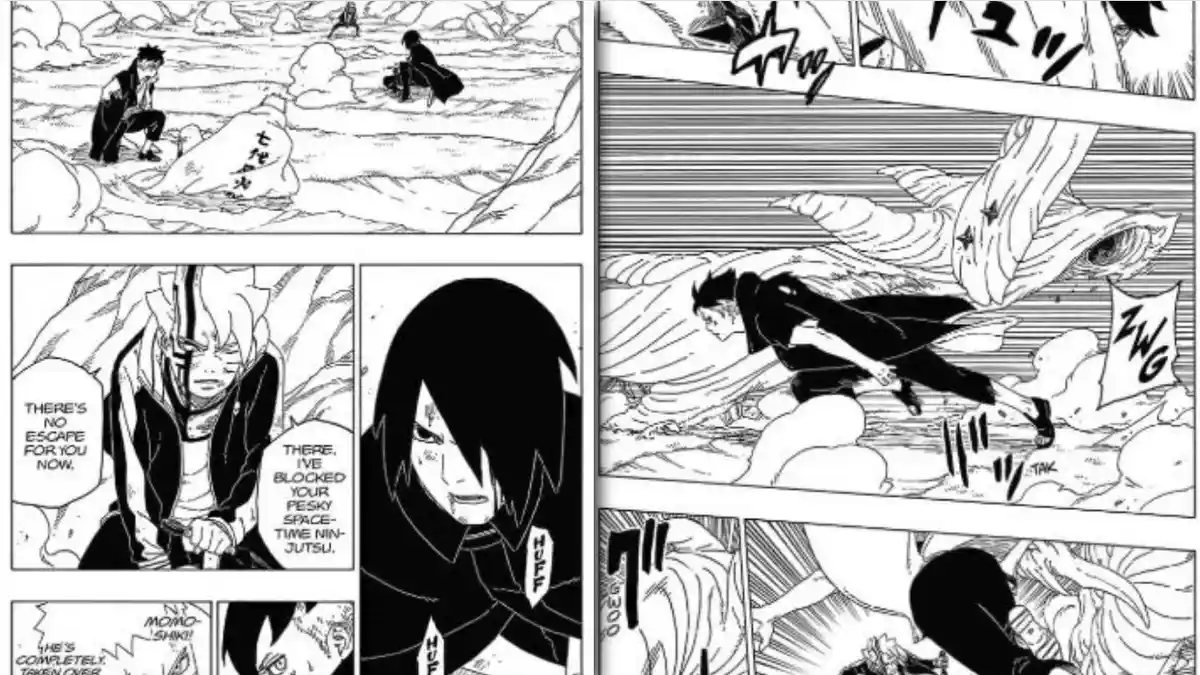 Manga Boruto 54 - Naruto Ambuk Tak Bergerak, Naruto Mati Karena Baryon Mode? Kawaki dan Boruto