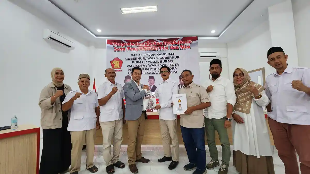 Firman Dandy Kembalikan Berkas Pencalonan Calon Bupati Aceh Timur Ke DPD Gerindra