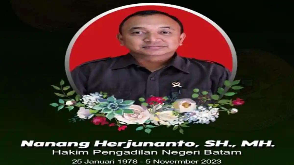 Hakim PN Batam Nanang Herjunanto Meninggal, Pernah Vonis 15 Tahun Penjara ke Predator Anak