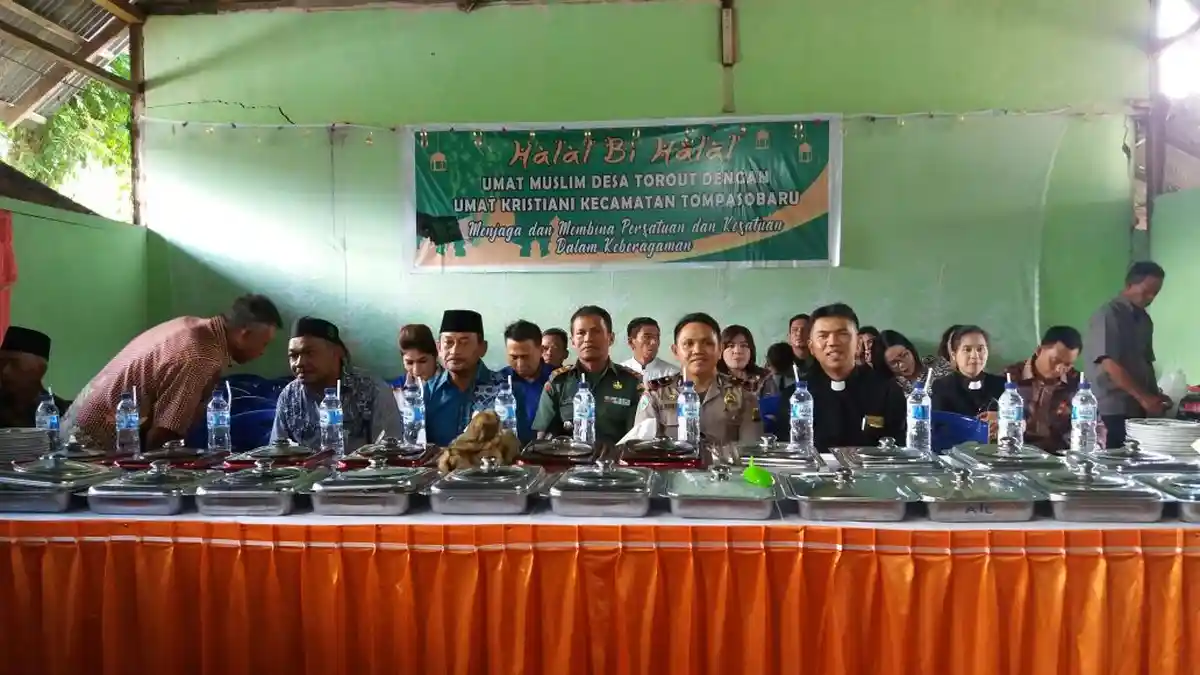 Umat Muslim dan Kristiani di Tompasobaru Gelar Halal bi Halal Idulfitri 1439 H