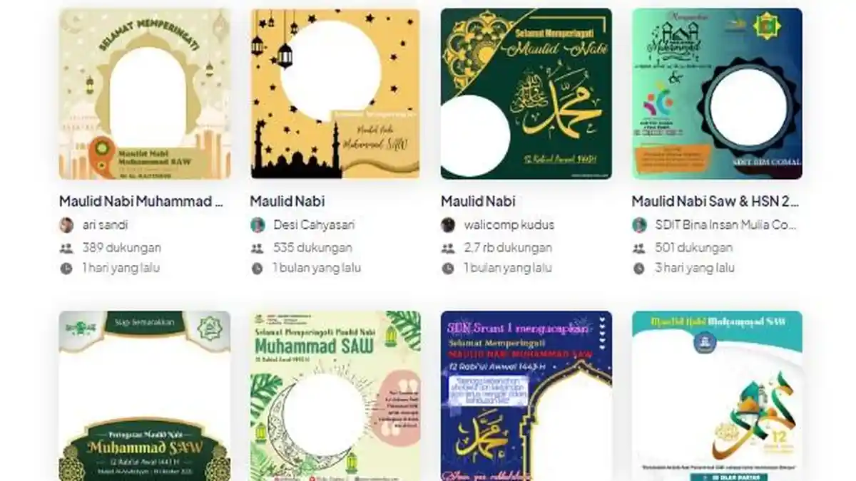 Kumpulan Twibbon Maulid Nabi Muhammad SAW 2021, Beserta Cara Membuatnya Berikut Ini