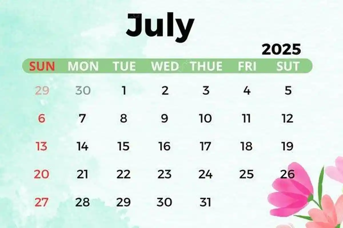 Siap-Siap! Bulan Juli 2025 Dipenuhi Tanggal Hitam, Tanggal Merah Cuma di Akhir Pekan Saja