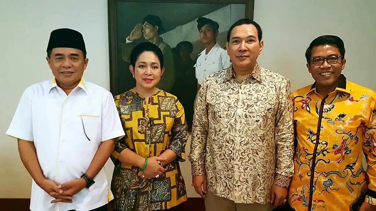 Ade Komarudin Temui Tommy Soeharto Samakan Komitmen Majukan Golkar