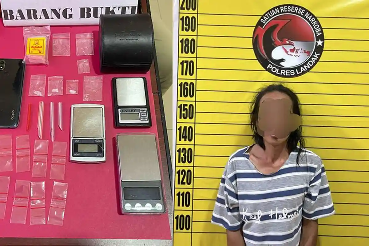 Satresnarkoba Polres Landak Ungkap Jaringan Narkoba di Landak, Amankan Tersangka dan Barang Bukti