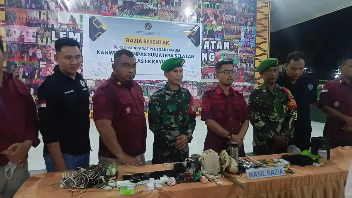Hasil Razia di Lapas Kayuagung, Petugas Gabungan Sita Korek Api, Besi ...