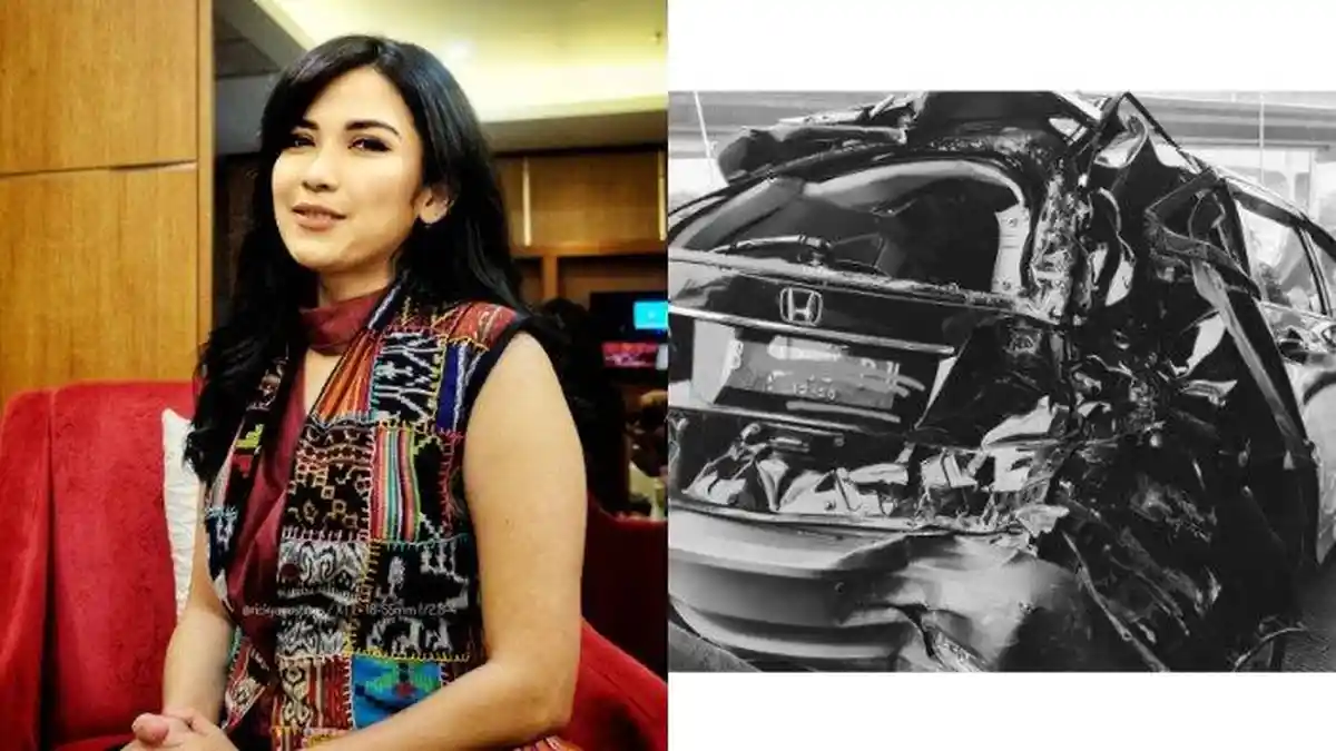 Artis Dinda Kanyadewi Alami Insiden Kecelakaan Tabrak Lari, Mobil Sampai Ringsek, Begini Kondisinya