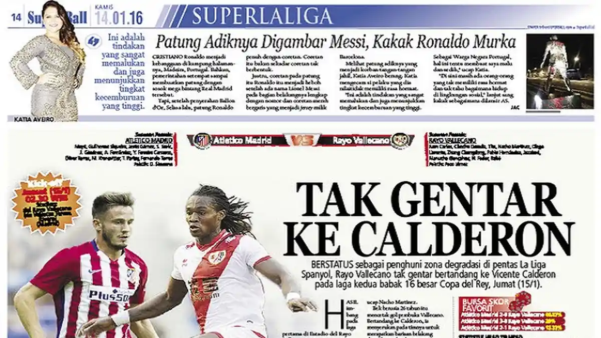 Rayo Vallecano Tak Gentar ke Vicente Calderon