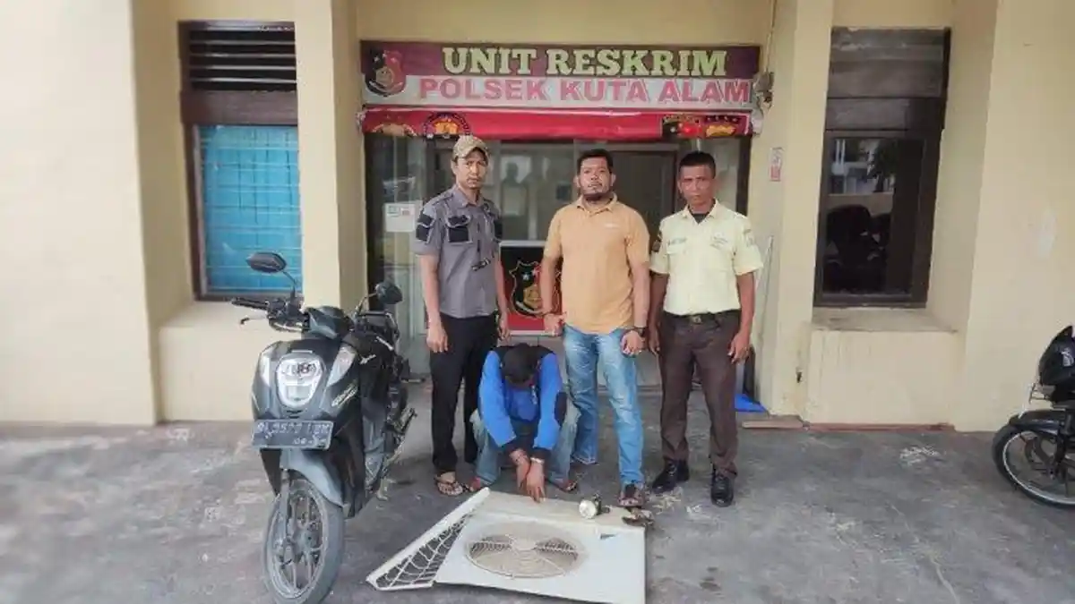 Oknum PNS Ditangkap Polisi, Kepergok Curi Kondensor AC RSUDZA Banda Aceh