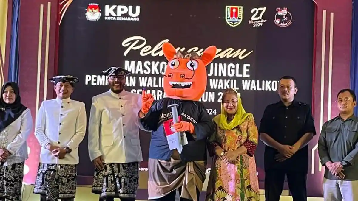 Peluncuran Maskot dan Jingle Pilwakot Semarang 2024, KPU Jateng Berikan ...