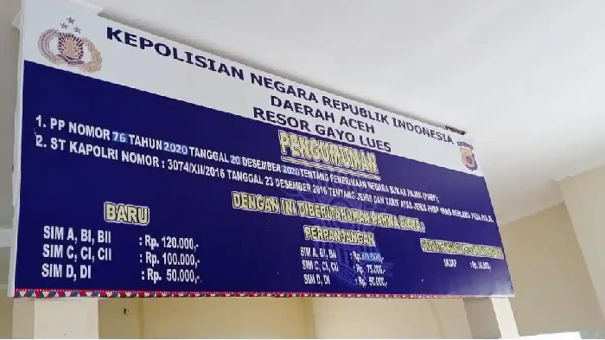 SIM Keliling, Warga Gayo Lues Ingin Perpanjang SIM? Cek Segini Biayanya