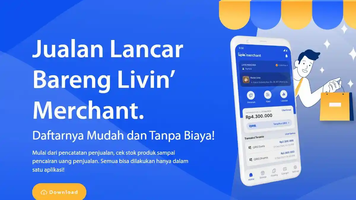 Cara Daftar Livin Merchant Bagi yang Sudah Punya QRIS dan EDC Tanpa Mengeluarkan Biaya