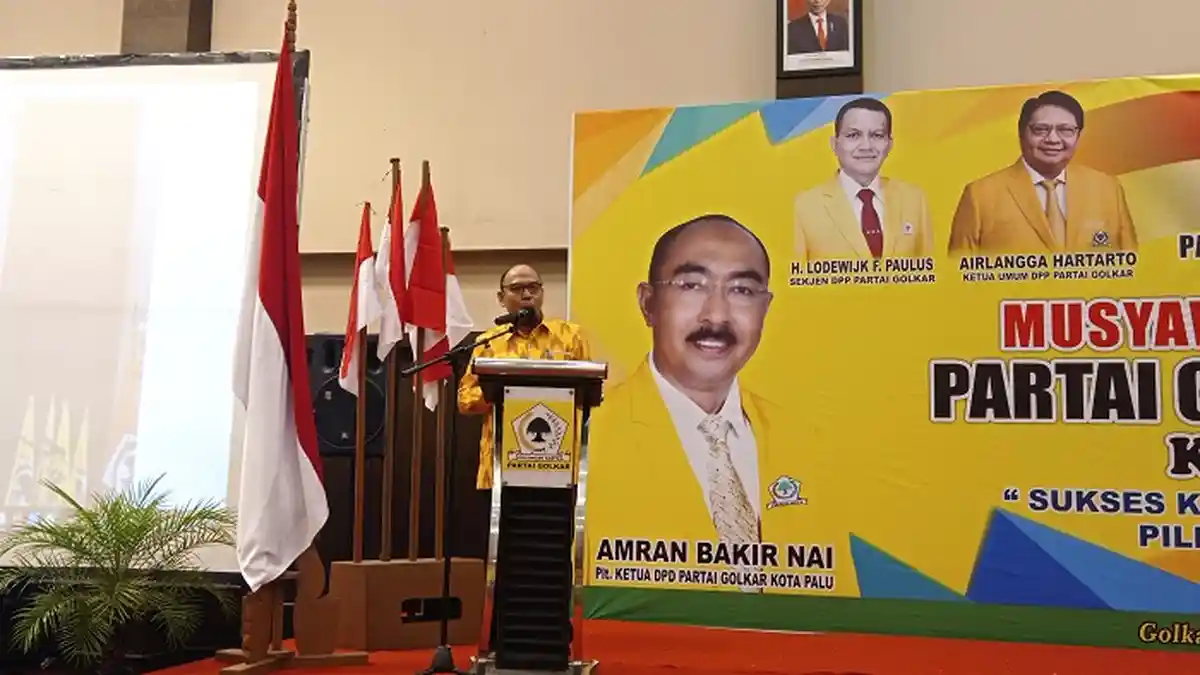 Kesbangpol di Musda DPD Partai Golkar Palu: Harus Mampu Bersinergi dengan Program Pemda