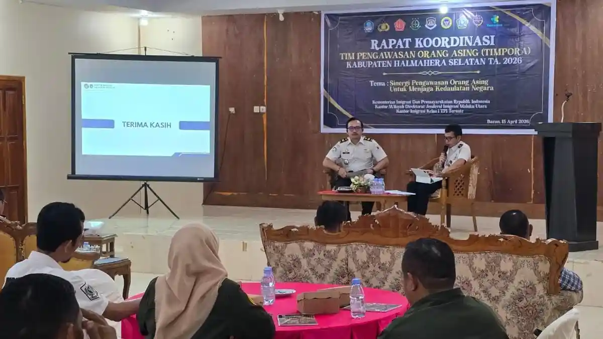 Perkuat Pengawasan Orang Asing, Imigrasi Ternate gelar Rapat TIMPORA Halmahera Selatan