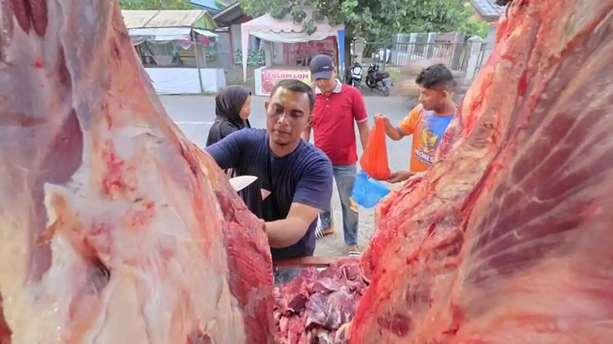 Harga Daging Meugang di Pidie Capai 180.000/Kg, Animo Pembeli Tetap Tinggi