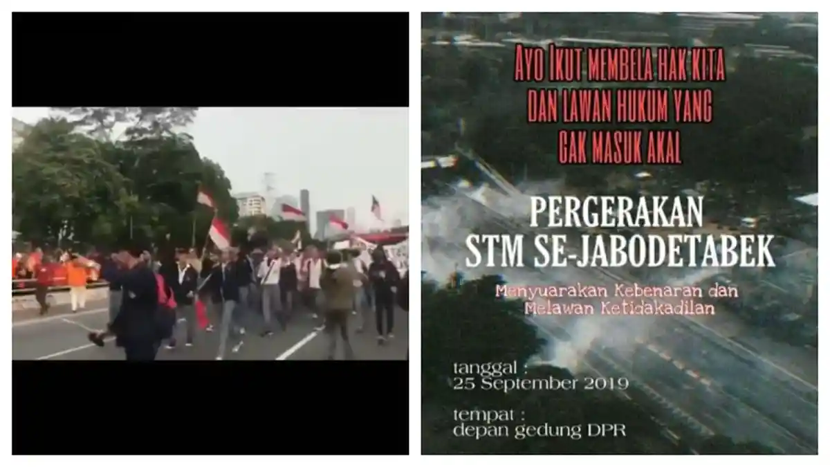 Demo Tolak RUU KUHP & KPK, Anak STM Jabodetabek Ikut Mahasiswa Demo di Jalanan, Simak Videonya