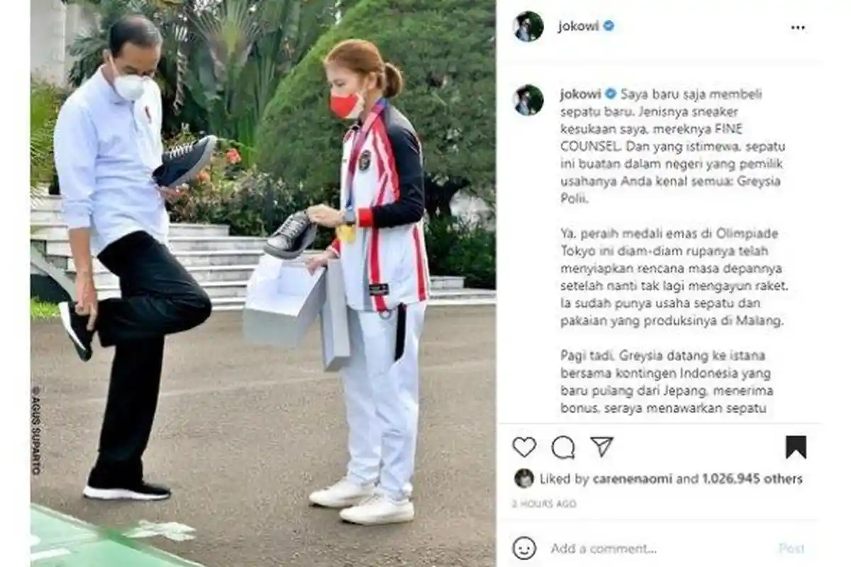 Greysia Polii Jual Sepatu Produksinya ke Jokowi, Presiden Kaget Harganya : Beli Pak, Saya Gak Kasih