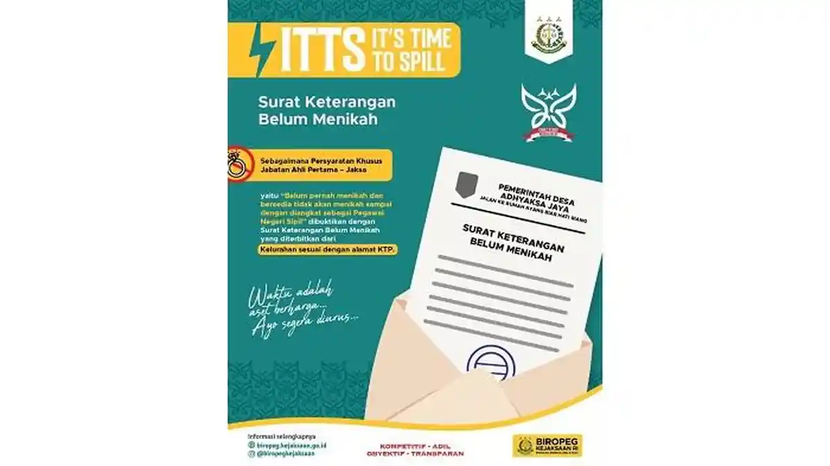 Contoh Format Surat Keterangan Belum Menikah untuk Daftar CPNS Kejaksaan 2023