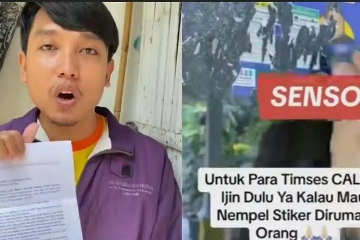 Buat Konten Protes karena Timses Caleg Pasang Stiker Tanpa Izin di Rumahnya, Pria Ini Malah Disomasi