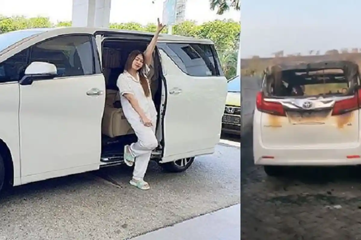 Foto Before-After Mobil Via Vallen yang Dibakar Saat Subuh, Pernah Dipakai Liburan ke Taman Safari