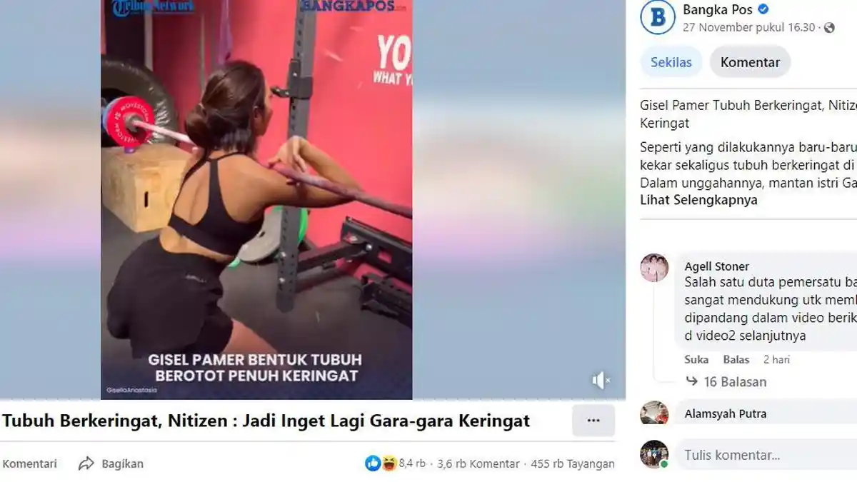 Video Viral Facebook, Video Viral Gisel Pamer Bentuk Tubuh Berotot ...
