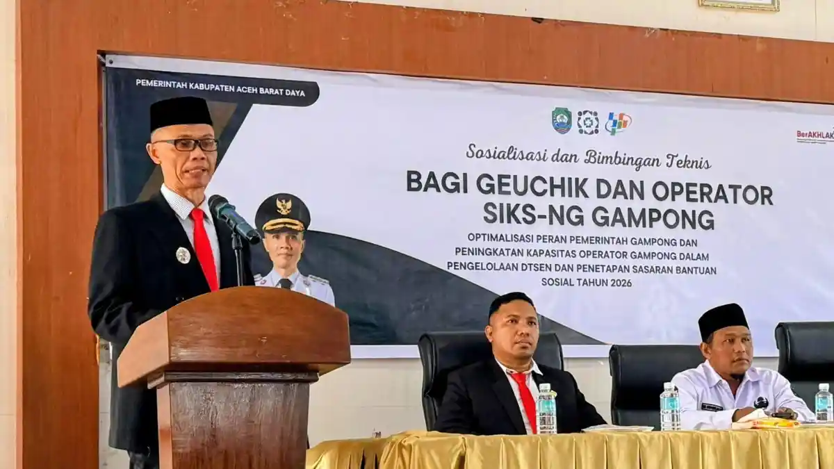 Wabup Abdya Sebut DTSEN Sangat Ditentukan Peran Aktif Aparatur Gampong 