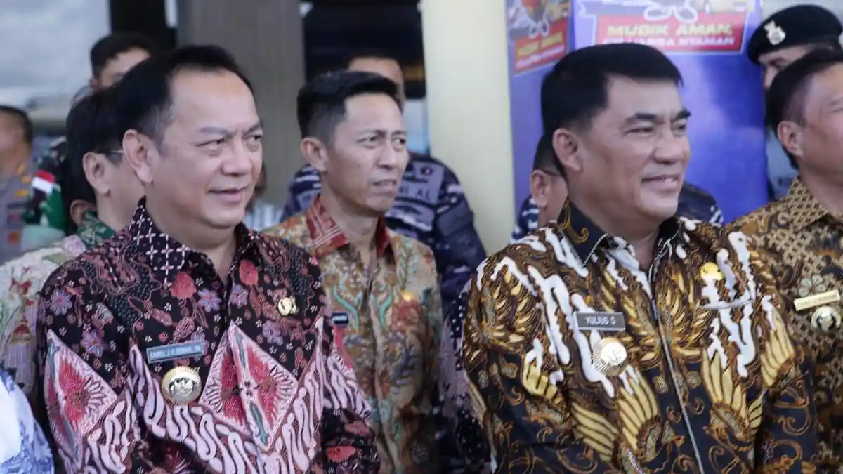 Wali Kota Tomohon Caroll Senduk Hadiri Pelepasan Peserta Mudik Gratis Pemprov dan Polda Sulut