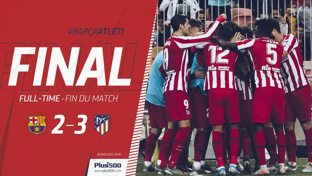 Video Cuplikan Gol & Highlight Atletico Madrid Kalahkan Barcelona 3-2 di Piala Super Spanyol