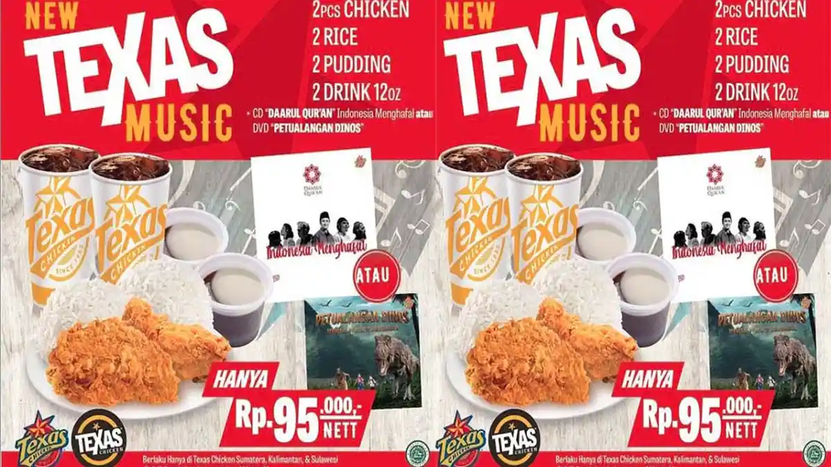 PROMO Texas Chicken Terbaru Hari Ini 29 Juni 2021, Buruan Nikmati Combo Spesial Cuma Rp 95 Ribu