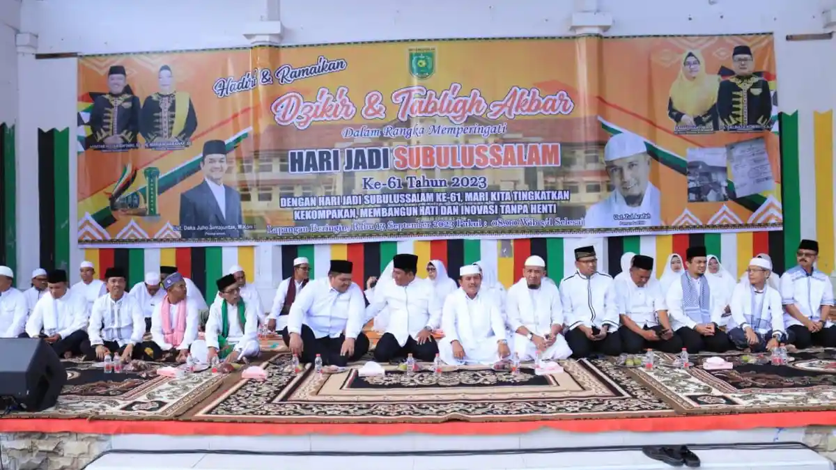 Tabligh Akbar Sambut Hari Jadi ke 61 Subulussalam, Hadirkan Ustaz Daka Simajuntak dari Medan