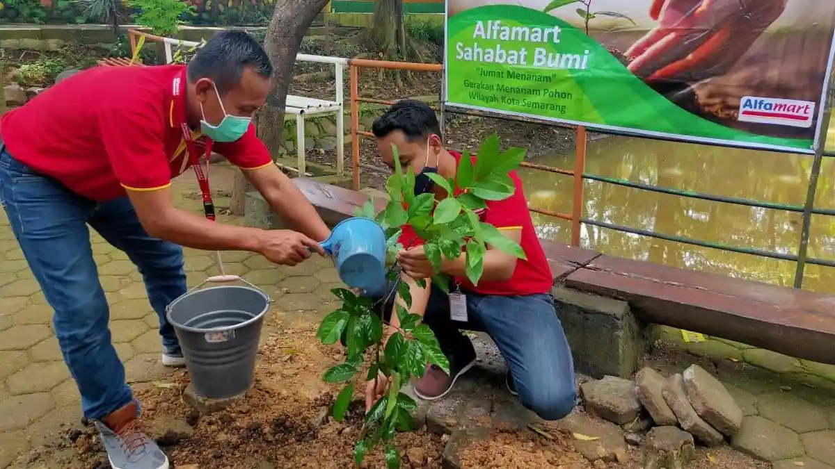 Peringati Hari Bumi, Alfamart Targetkan Tanam 15.000 Pohon Sepanjang 2021