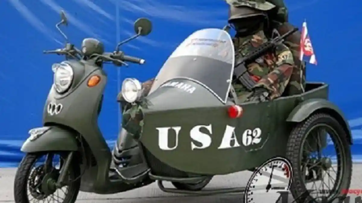Begini Jadinya Yamaha Fino Dijadikan Kendaraan Militer