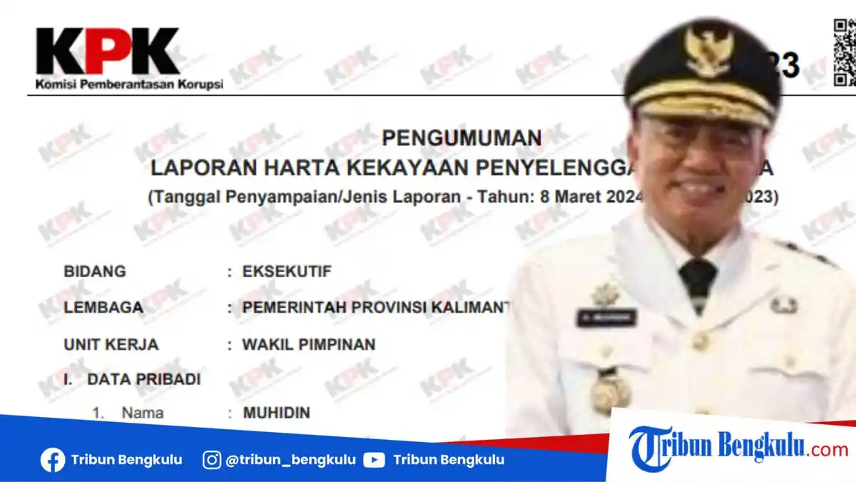 Resmi Jadi Gubernur Kalimantan Selatan, Muhidin Punya Harta Fantastis Rp 414 Miliar