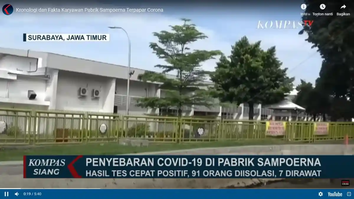 Sempat Ditolak RS, Akhirnya 34 Karyawan Sampoerna Positif Corona Dirawat, Total 98 Karyawan Positif