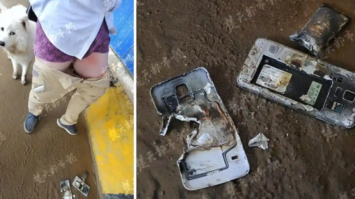 Saking Panasnya, Handphone Samsung Milik Zhang Meledak di Saku Celana