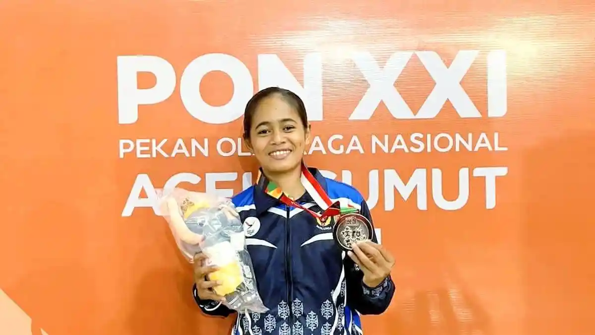 Salut! Bripda Yulia Tomasoa Sumbang Medali Perak Pertama Bagi Maluku Pada PON XXI