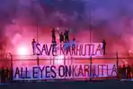 Aksi Nyata Suporter Persibo Suarakan Isu Karhutla Lewat Spanduk