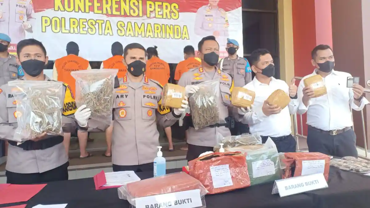 Pengedar Ganja di Samarinda Ini Miliki Komunitas yang Terkoneksi ke Provinsi Aceh