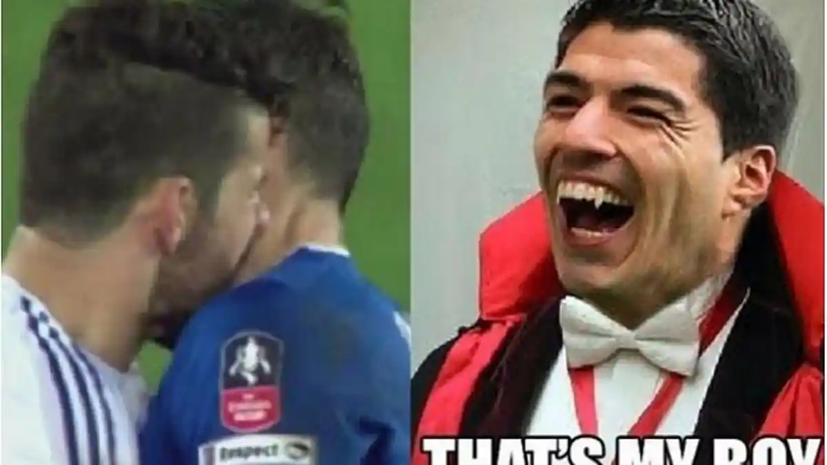 Usai Diego Costa Gigit Gareth Barry, Beredar 'Meme' Luis Suarez: Itu Baru Saudaraku