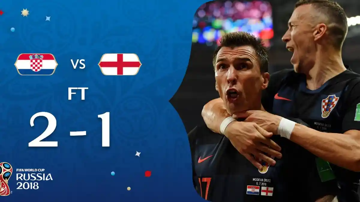 Hasil Kroasia vs Inggris - Inggris Kalah. Kroasia ke Final. Gol Mario Mandzukic Jadi Penentu