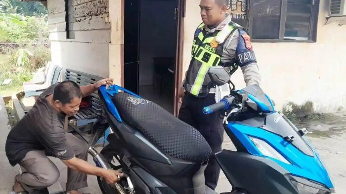 Satlantas Polres Aceh Timur Tertibkan Knalpot Brong, Sita Sepmor Saat ...