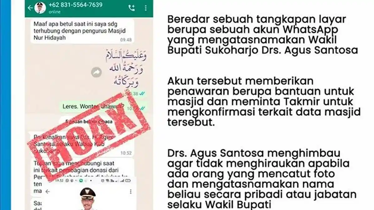 Kasus Pencatutan Nama Wabup Sukoharjo Buat Modus Penipuan : Bukan Pertama Kali