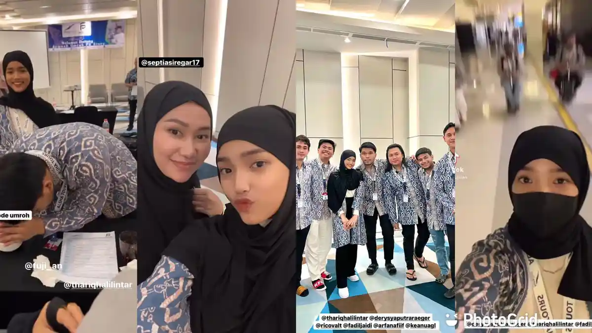 Fuji Pakai Kerudung Hitam, Berangkat Umrah Bareng Thoriq Hingga Keanu