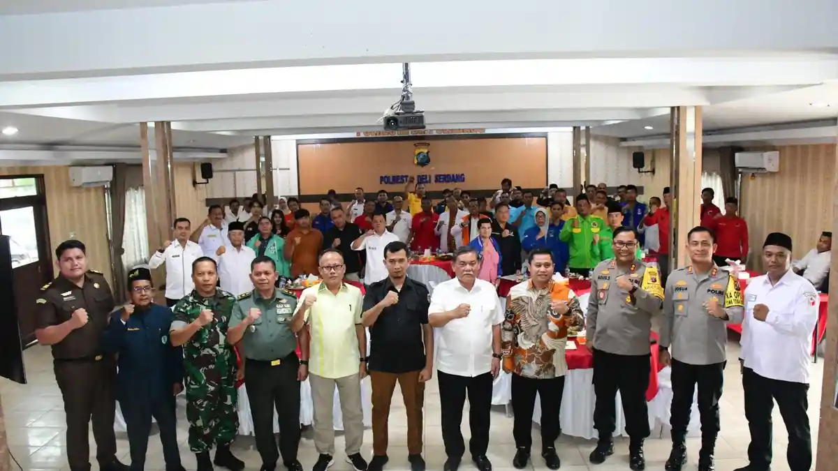 Wakil Bupati Deliserdang Teken Komitmen Bersama Wujudkan Pemilu 2024 yang Damai dan Aman