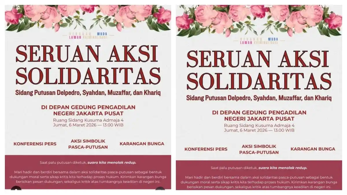 Siang ini Delpedro Marhaen Cs Jalani Sidang Vonis di PN Jakpus