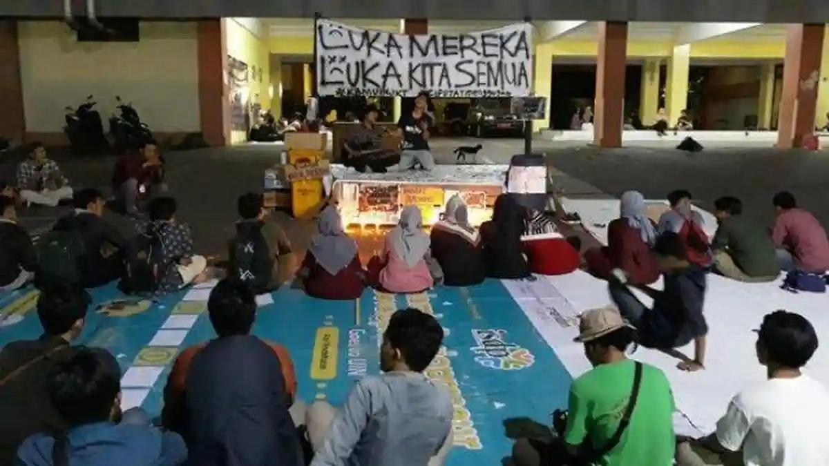 KBM UIN Gelar Mimbar Bebas Sebagai Bentuk Aksi Solidaritas Korban Demonstrasi di Gedung DPR