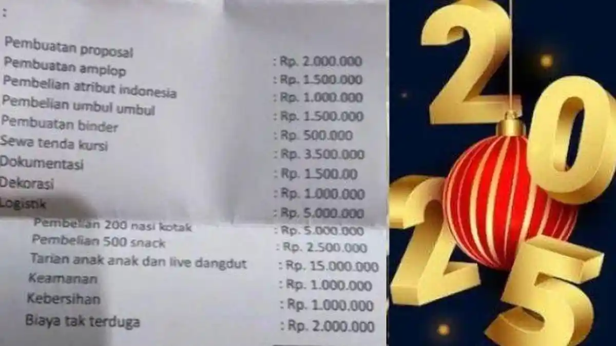 Daftar 15 Rincian Proposal Perayaan Tahun Baru 2025 Milik Ormas yang Viral, PP sudah Berikan Sanksi