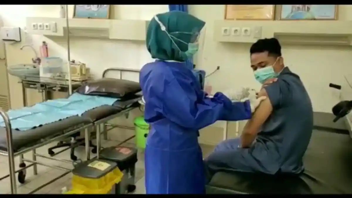 BUTUH 5 Menit Suntik Satu Pasien, Simulasi Vaksinasi Covid-19 di Kuansing