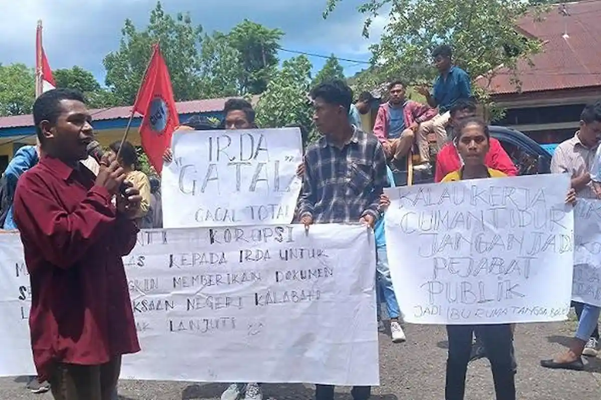 Unjuk Rasa Jilid II, Mahasiswa Pantar Tuntut Kejelasan Dugaan Korupsi Dana Desa Bukit Mas