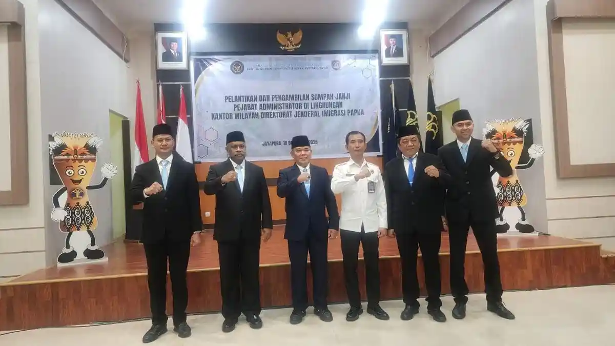 Kakanwil Papua Lantik Pejabat Imigrasi, Tekankan Sistem Merit dan Integritas