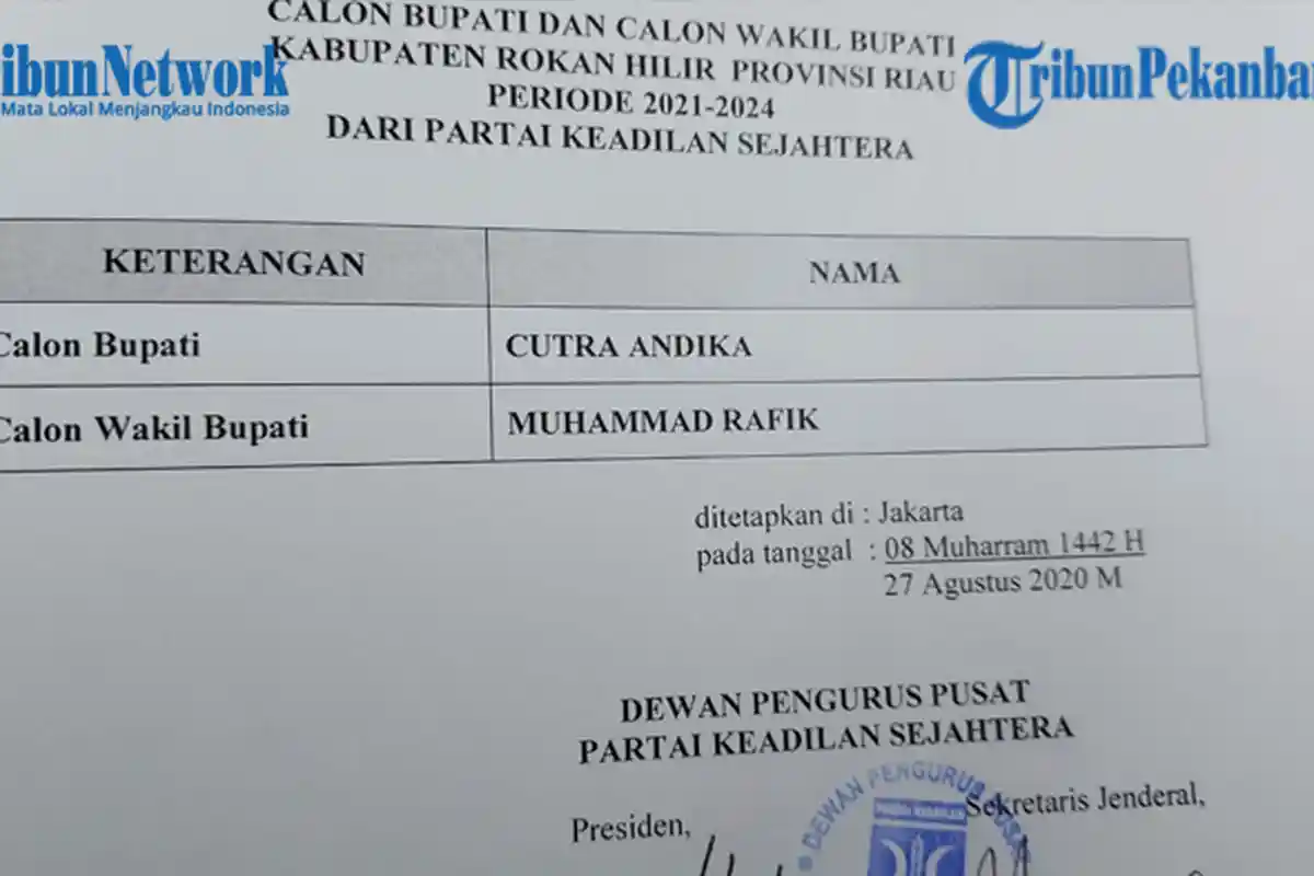 Alasan PKS Tinggalkan Nasdem, Lebih Pilih Berkoalisi dengan Hanura pada Pilkada Rohil 2020